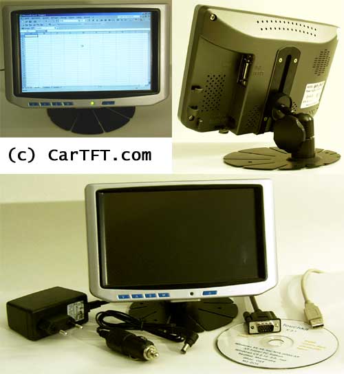 700TS -- TFT 7" -- VGA -- with Touchscreen USB <br><b>+ GPS Mouse USB</b>